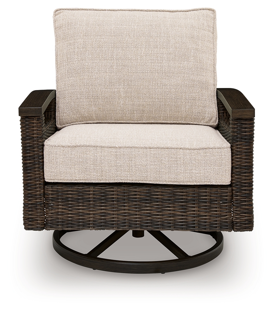 Monterey Point - Swivel Lounge Chair (Set of 2) - Dark Brown - Image 4