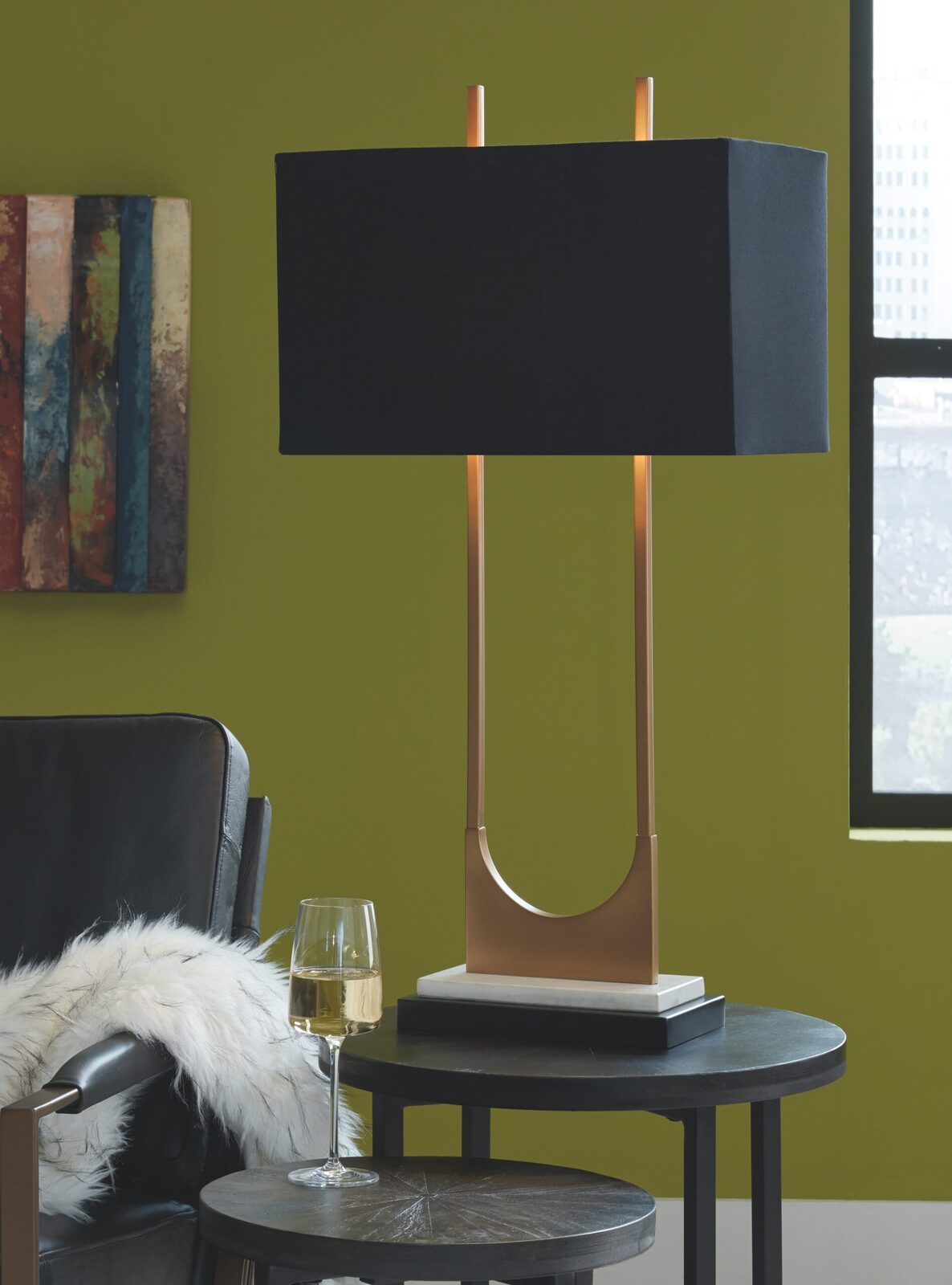 Malana - Metal Table Lamp - Brass Finish - Image 3