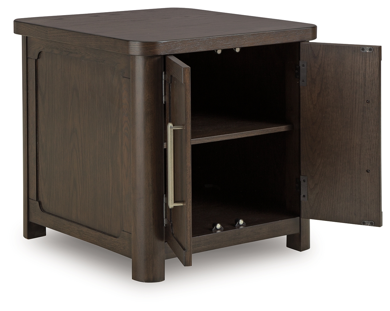 Breckington - Rectangular 2-door End Table - Dark Brown - Image 3