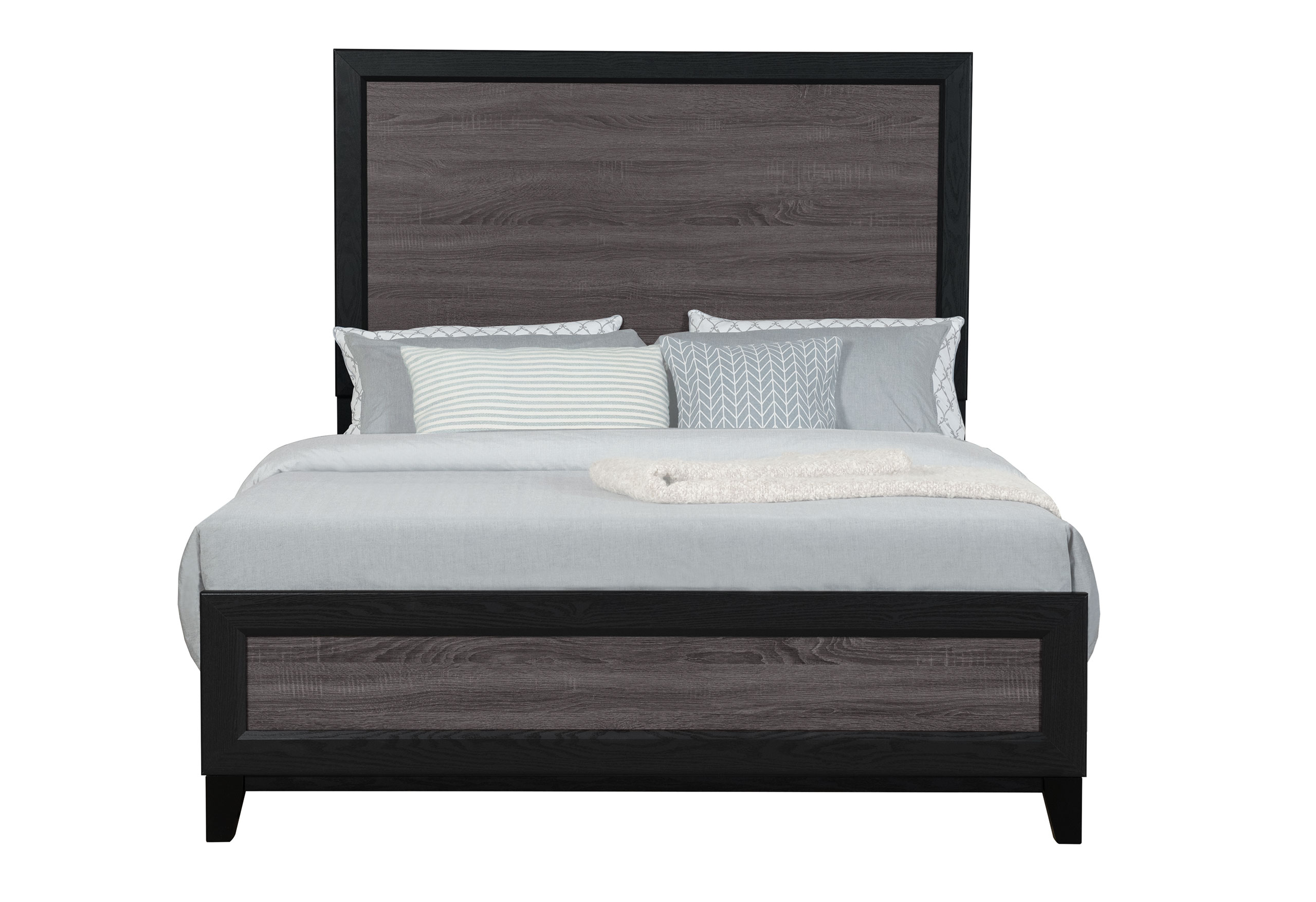 Lisbon - 5 Piece Bedroom Set - Gray / Black - Image 5