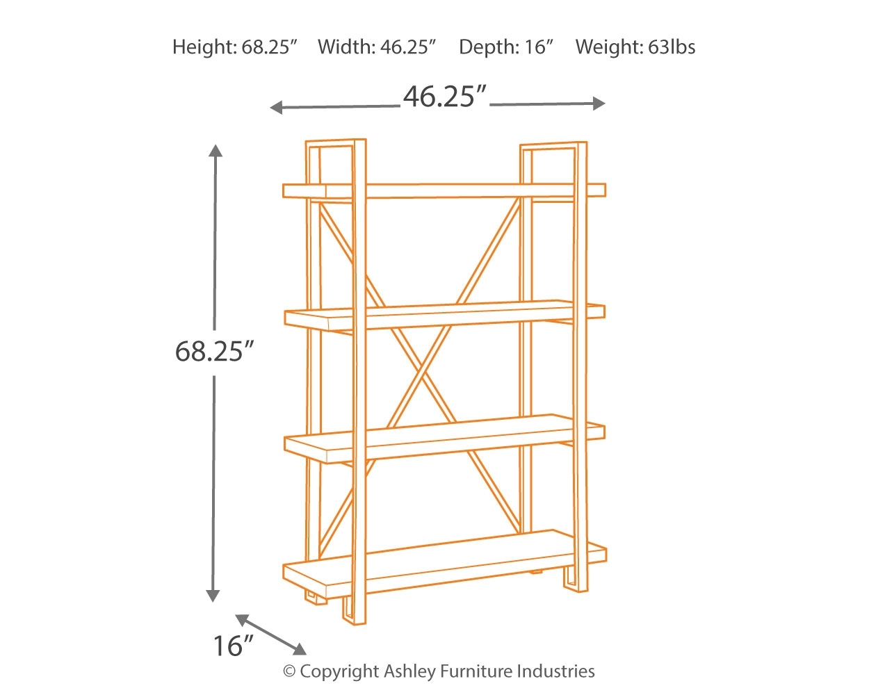 Forestmin - Bookcase - Brown / Black - Image 3