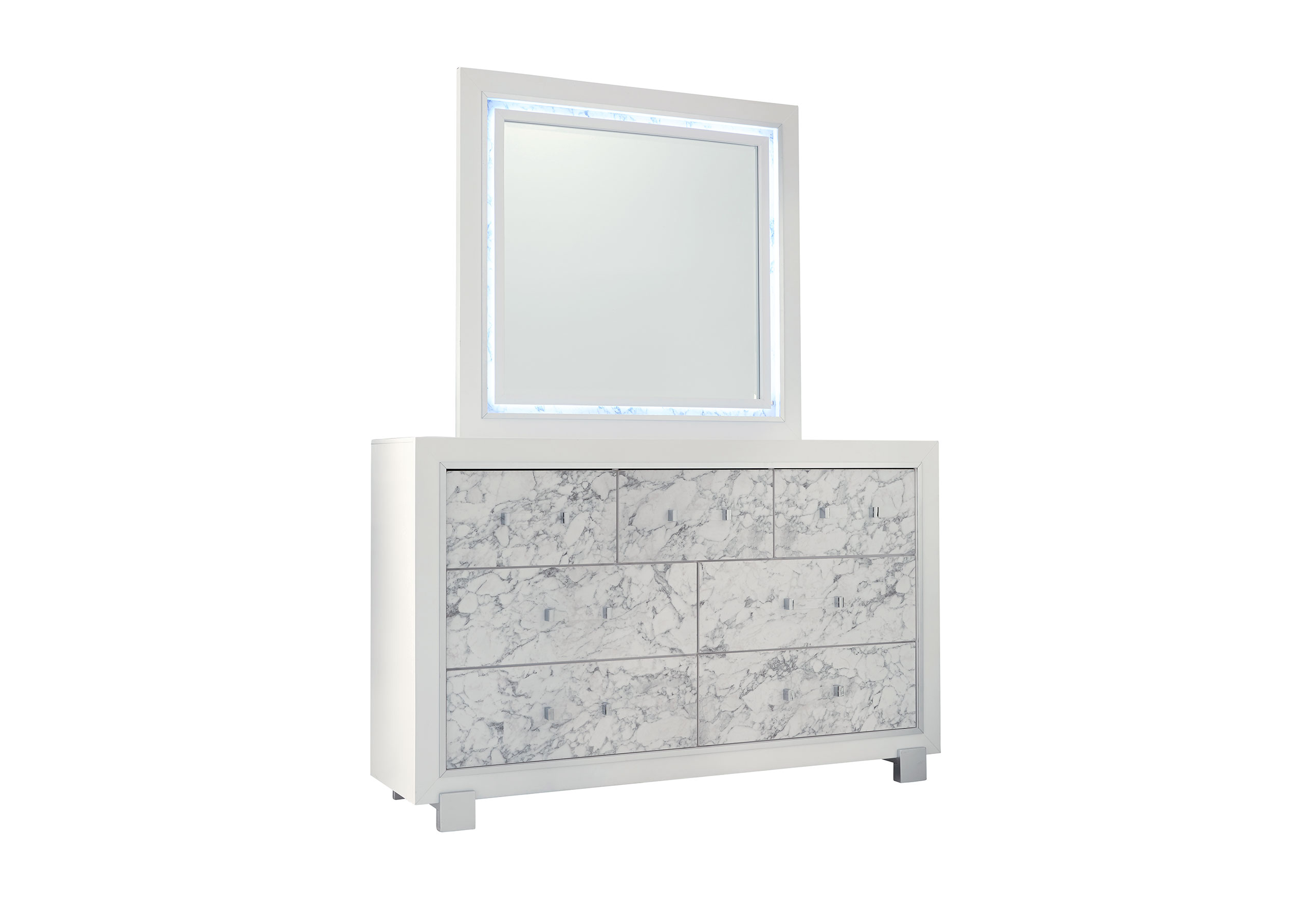 Santorini - Mirror - White - Image 2