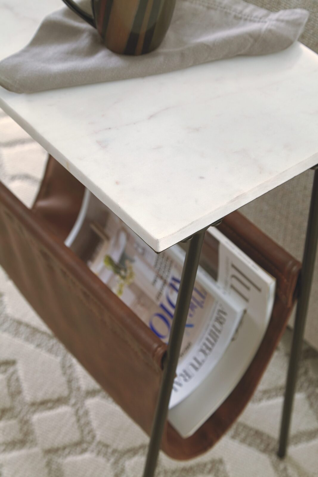 Etanbury - Accent Table - Brown / Black / White - Image 7