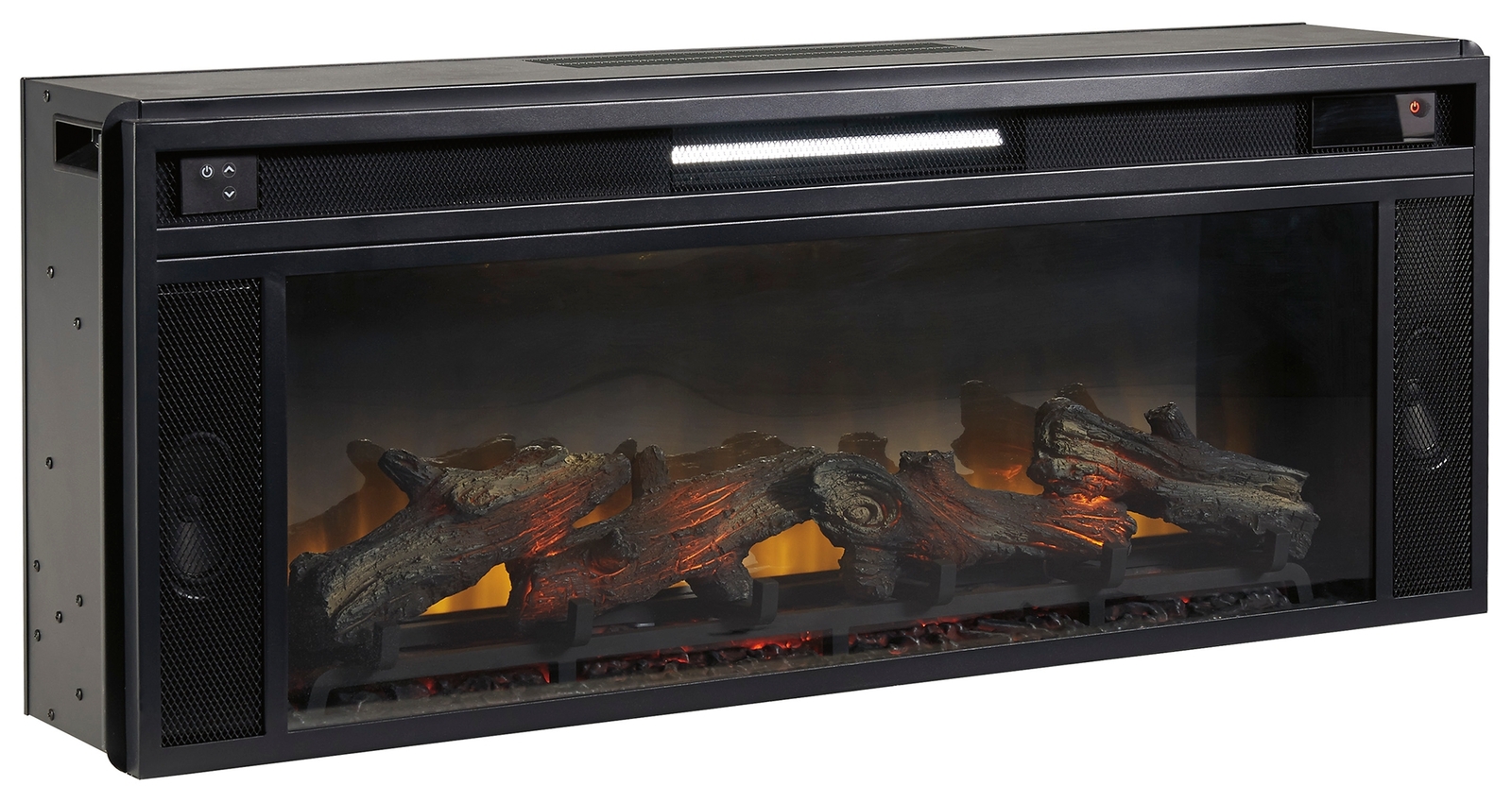 Entertainment Accessories - Fireplace Insert - Rectangular - Black - Image 2