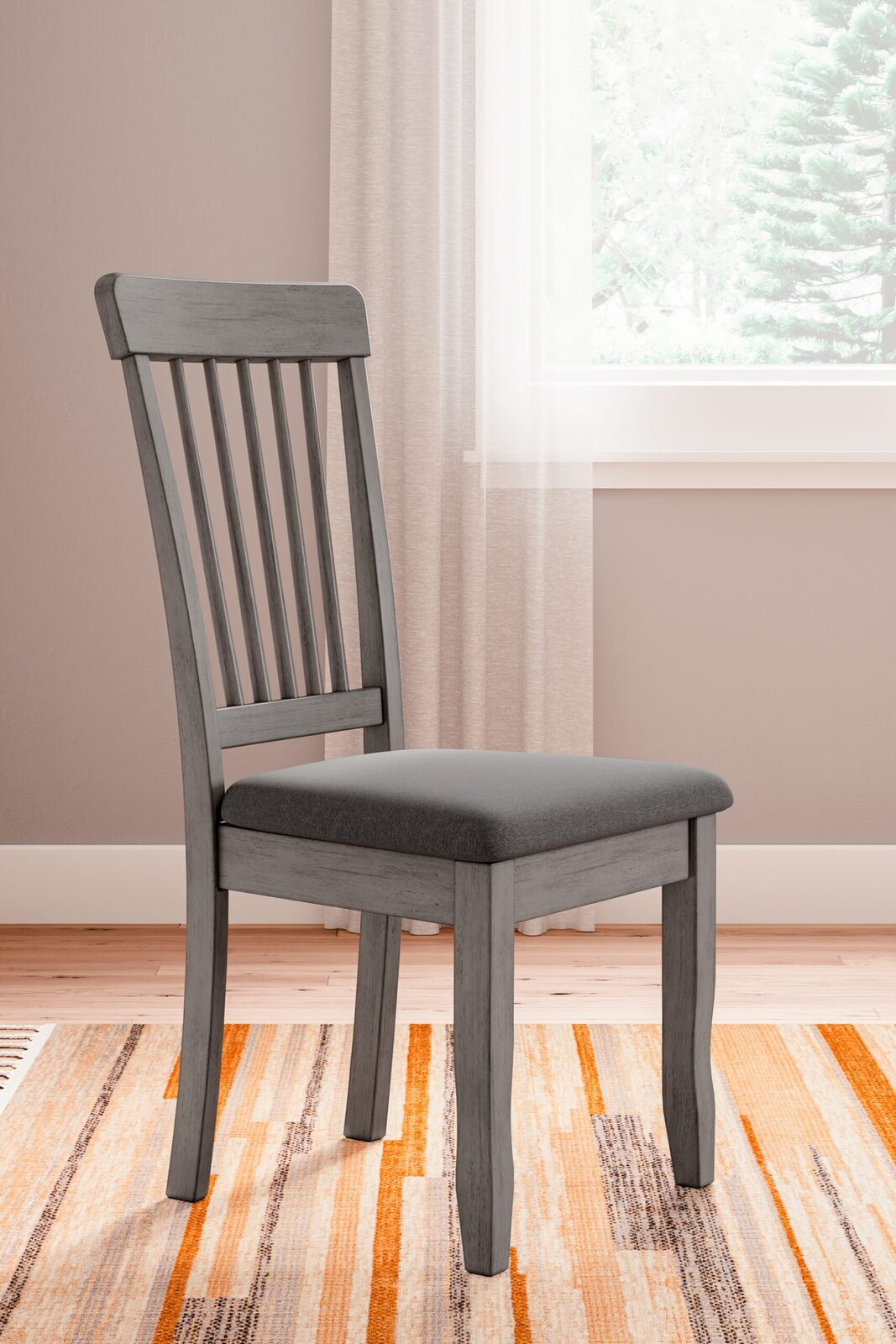 Shullden - 5 Pc. - Drop Leaf Table, 4 Side Chairs - Gray - Image 3