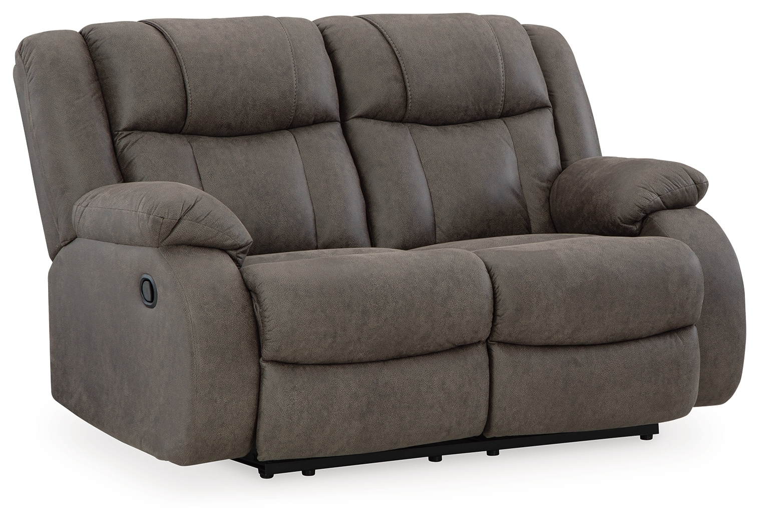 First Base - Reclining Loveseat - Gunmetal - Image 3