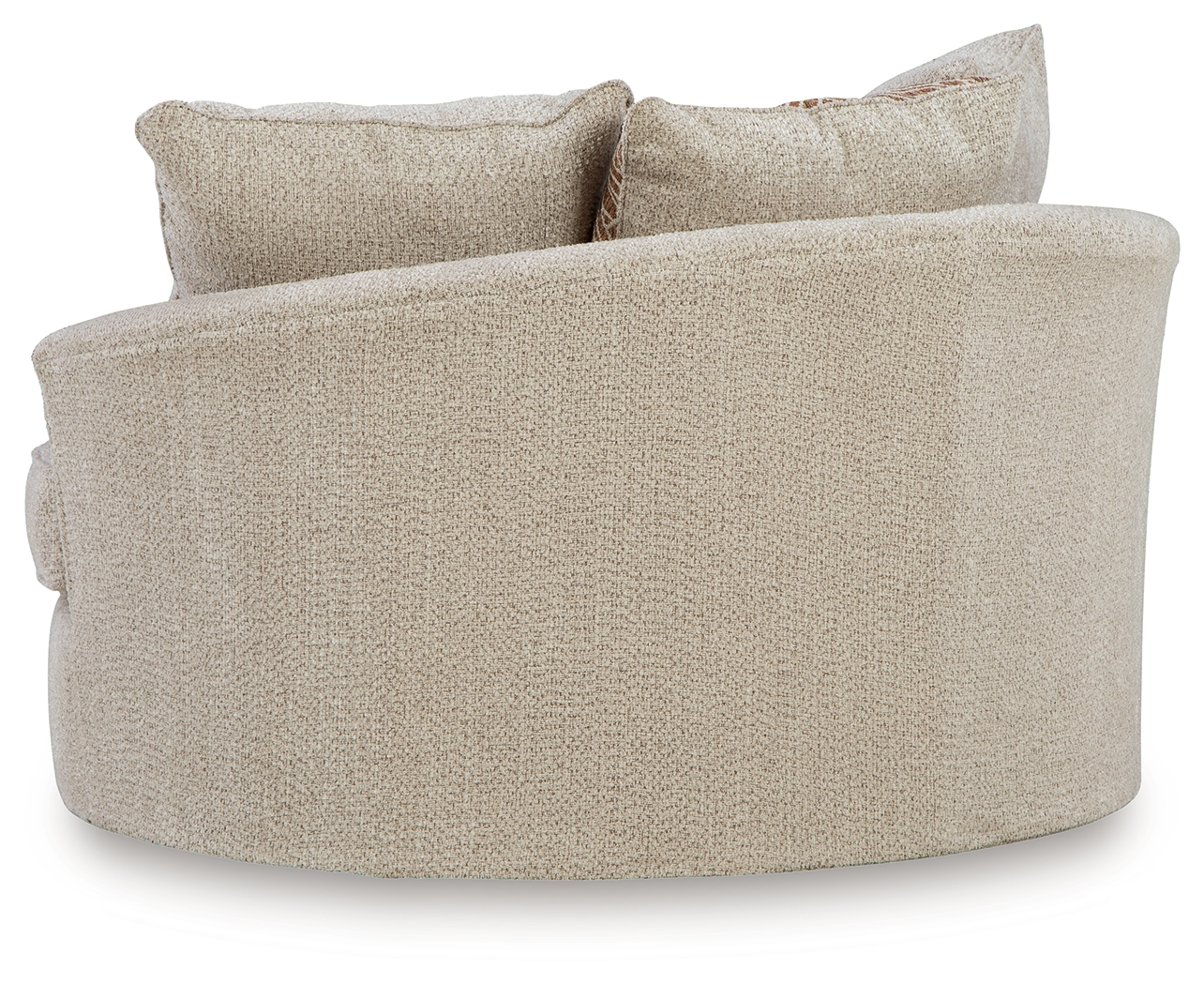 Steelwater Retreat - Oversized Swivel Accent Chair - Latte - Image 4