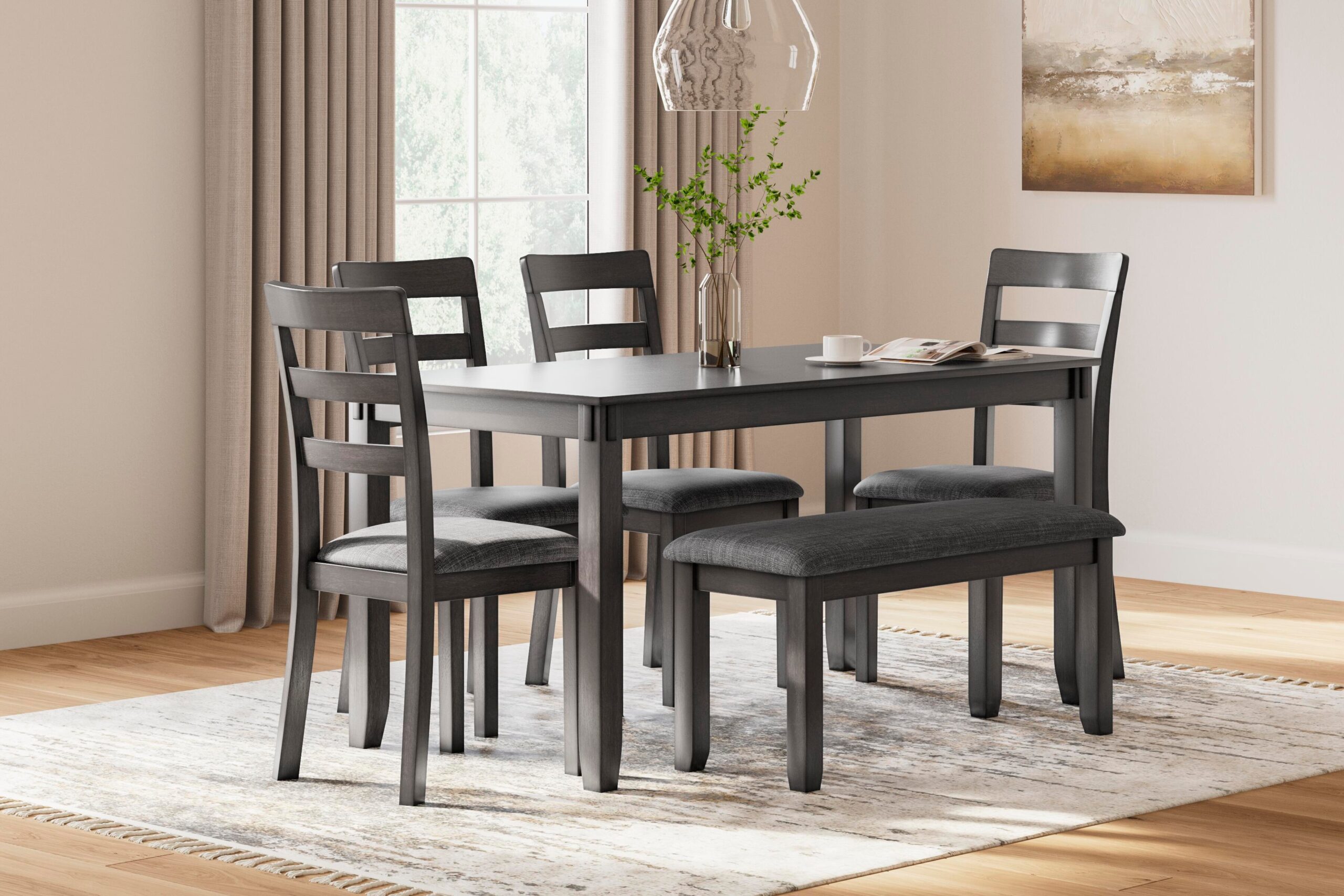 Bridson - RECT DRM Table Set (Set of 6) - Gray - Image 2