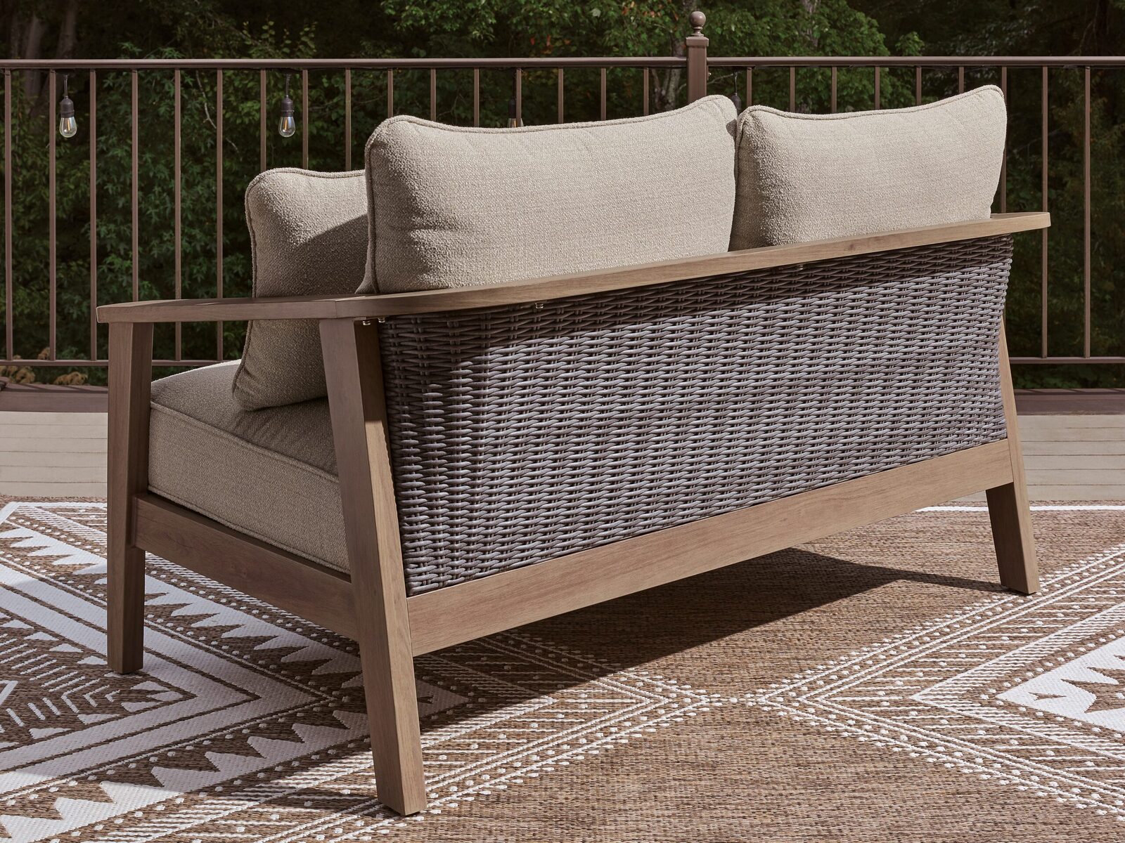Harmony Headlands - Loveseat With Cushion - Natural / Gray - Image 5