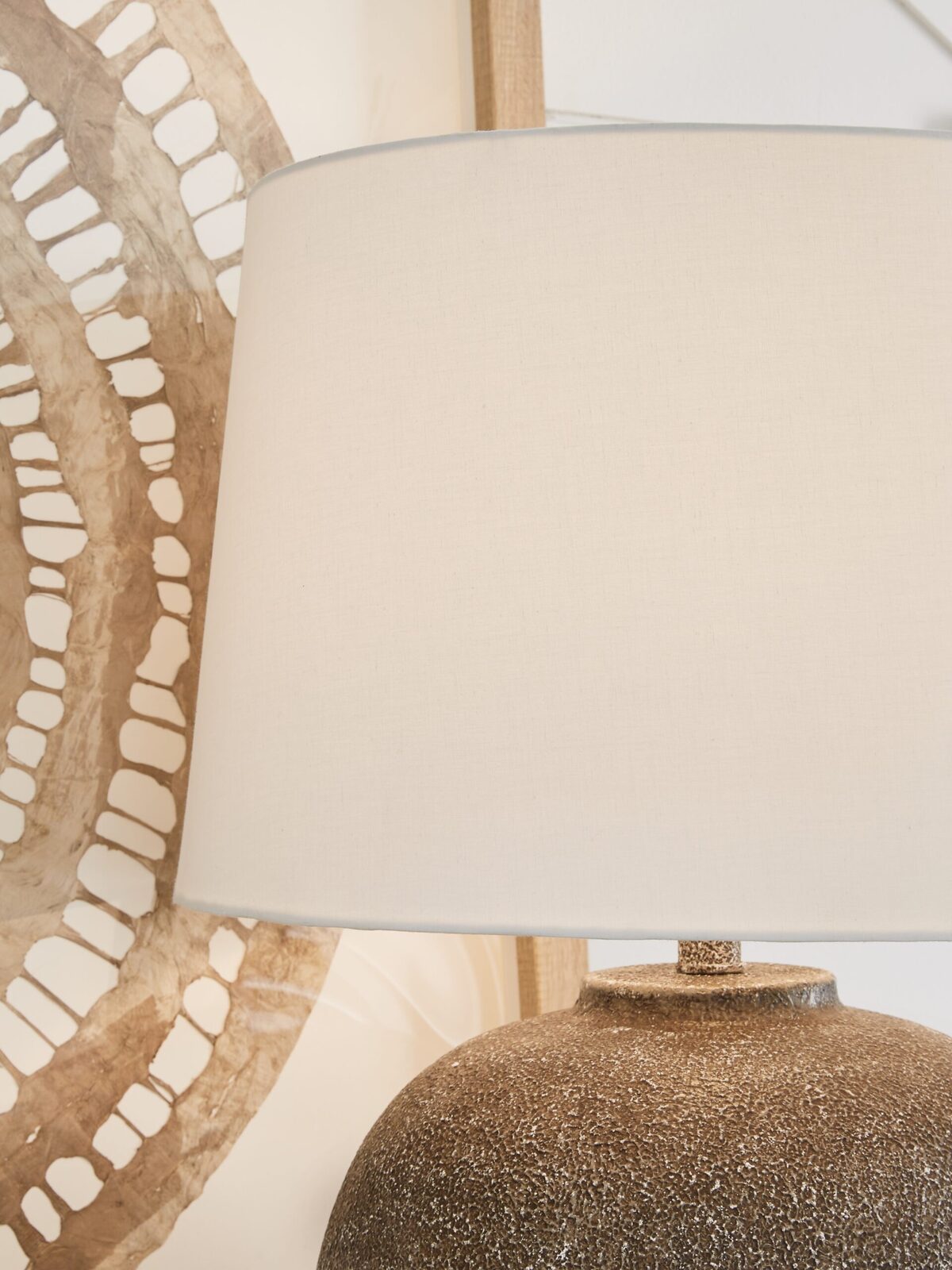 Neavesboro - Metal Table Lamp - Antique Brown / White - Image 3