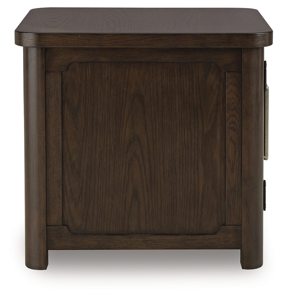 Breckington - Rectangular 2-door End Table - Dark Brown - Image 5