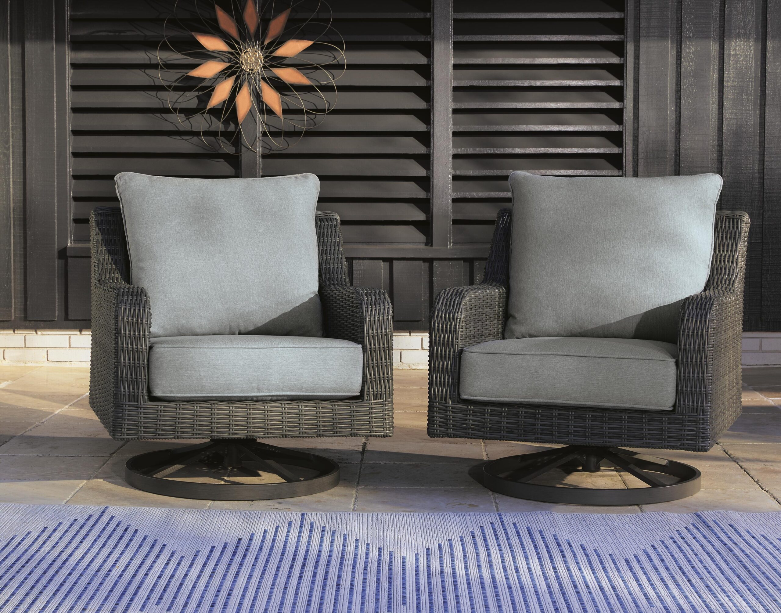 Elite Park - Swivel Lounge w/ Cushion - Gray - Image 7