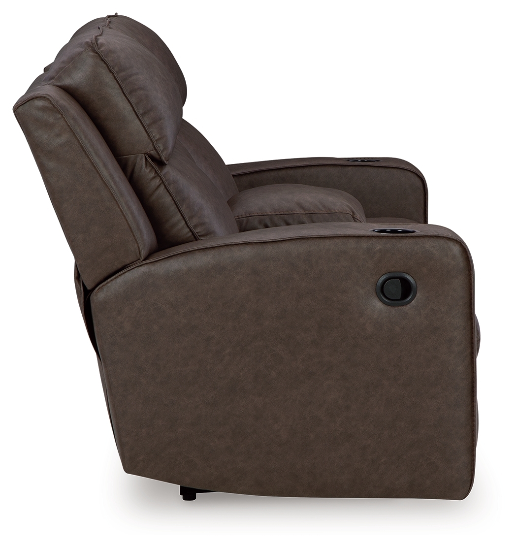 Lavenhorne - Dbl Rec Loveseat W/Console - Granite - Image 5