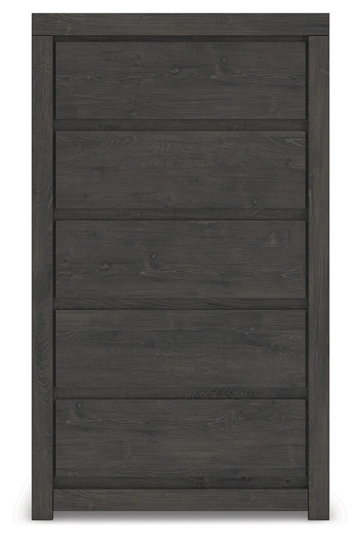 Fraluna - Five Drawer Chest - Charcoal - Image 5