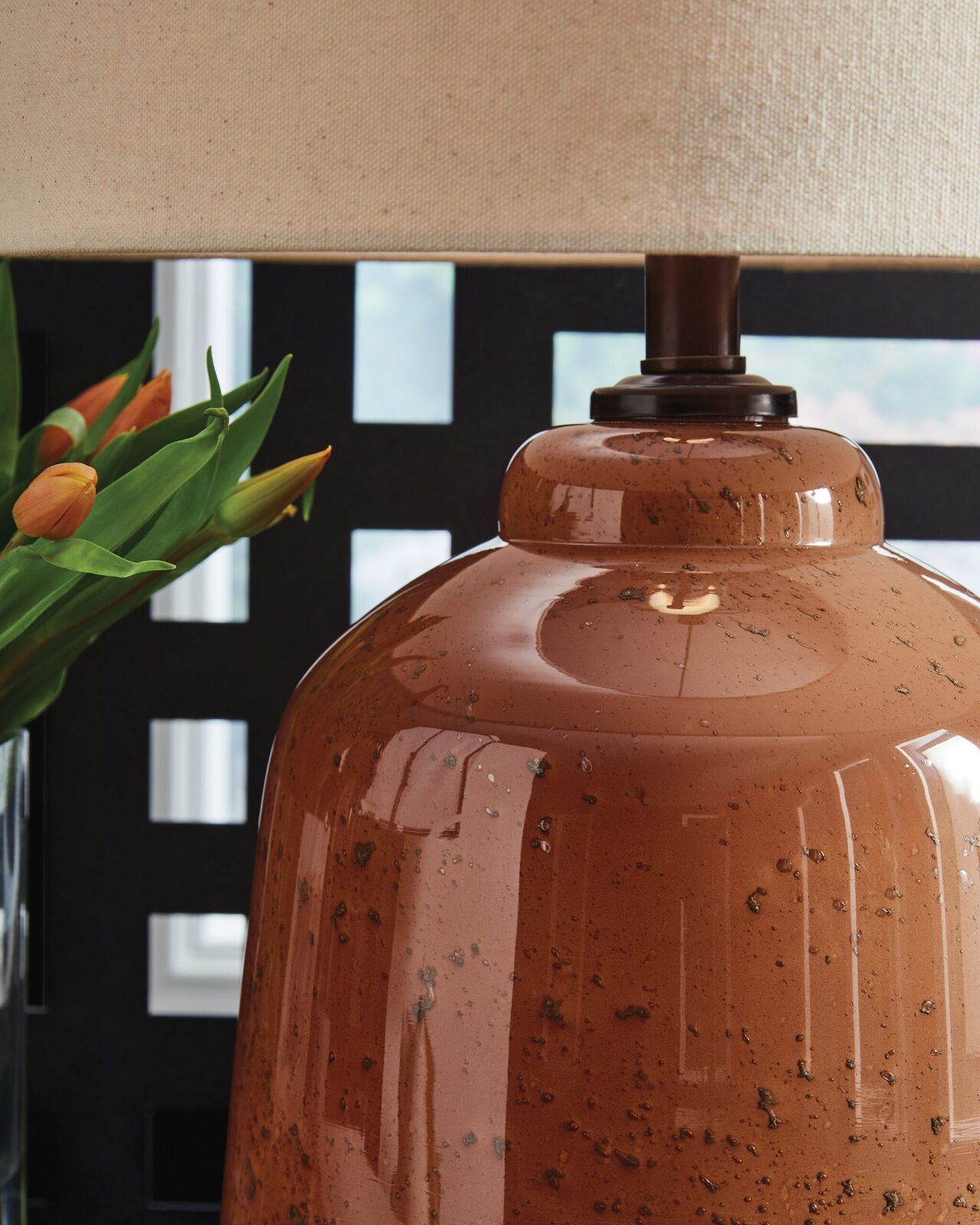 Aaleahya - Glass Table Lamp - Rust - Image 3