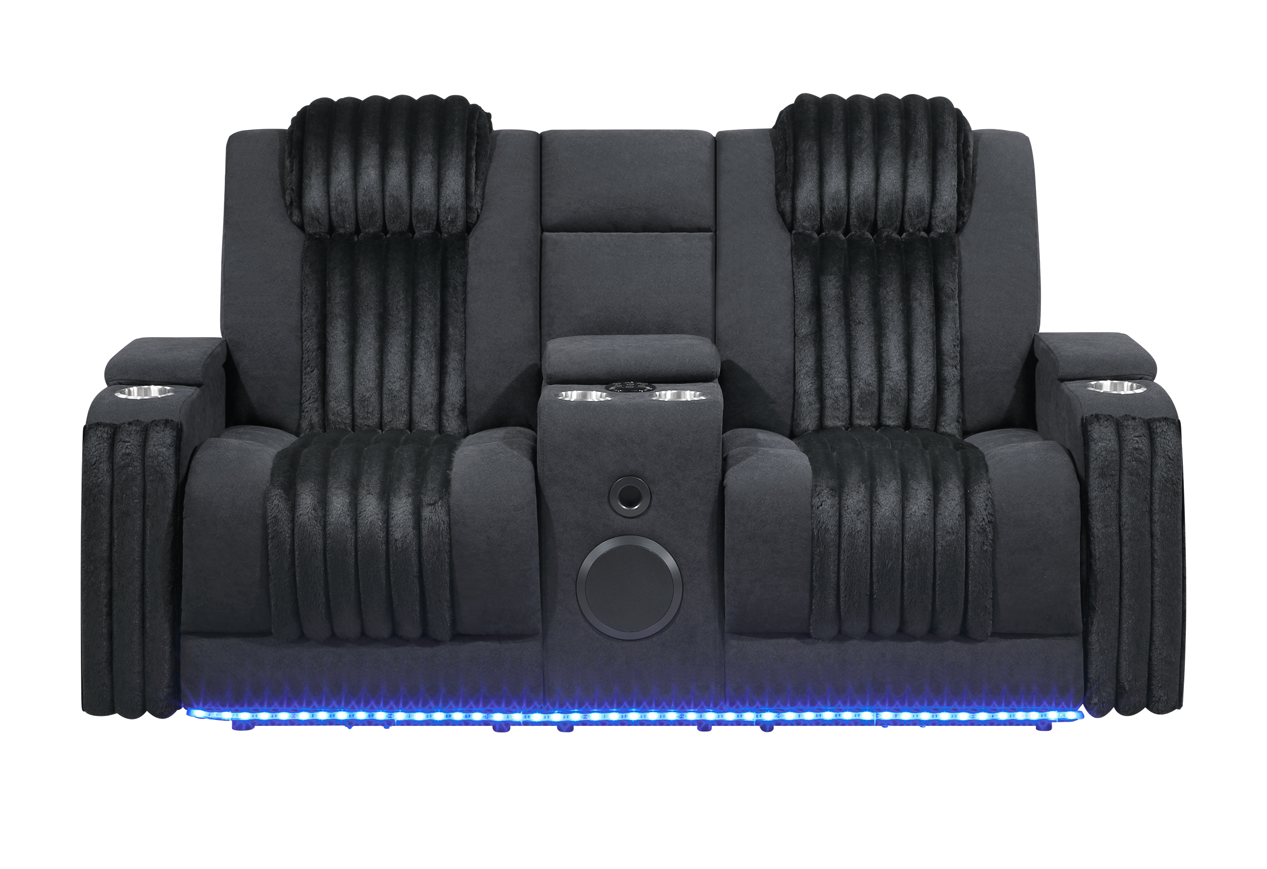 U8000 - Power Reclining Loveseat With Console, Power Headrest, LED Light, Bluetooth Speaker - Image 8