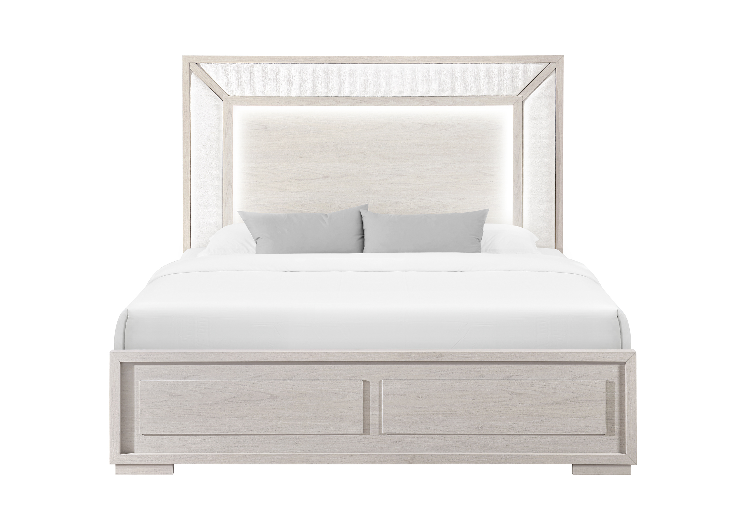 Clara - Bed With LED - Beige