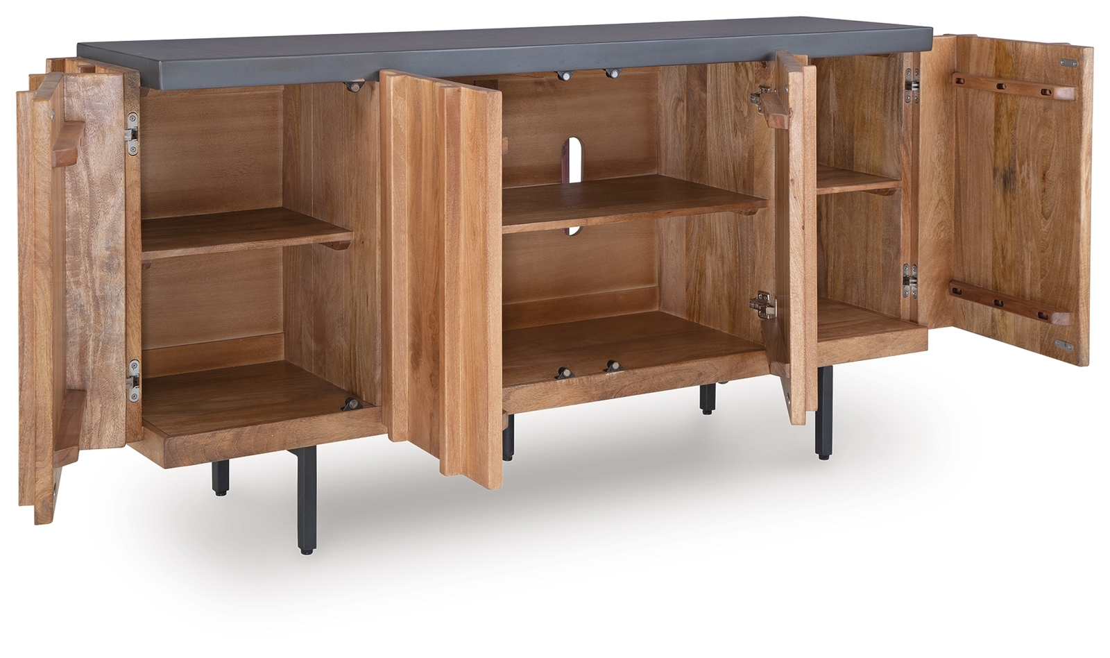 Quintavious - Accent Cabinet - Brown / Charcoal - Image 3