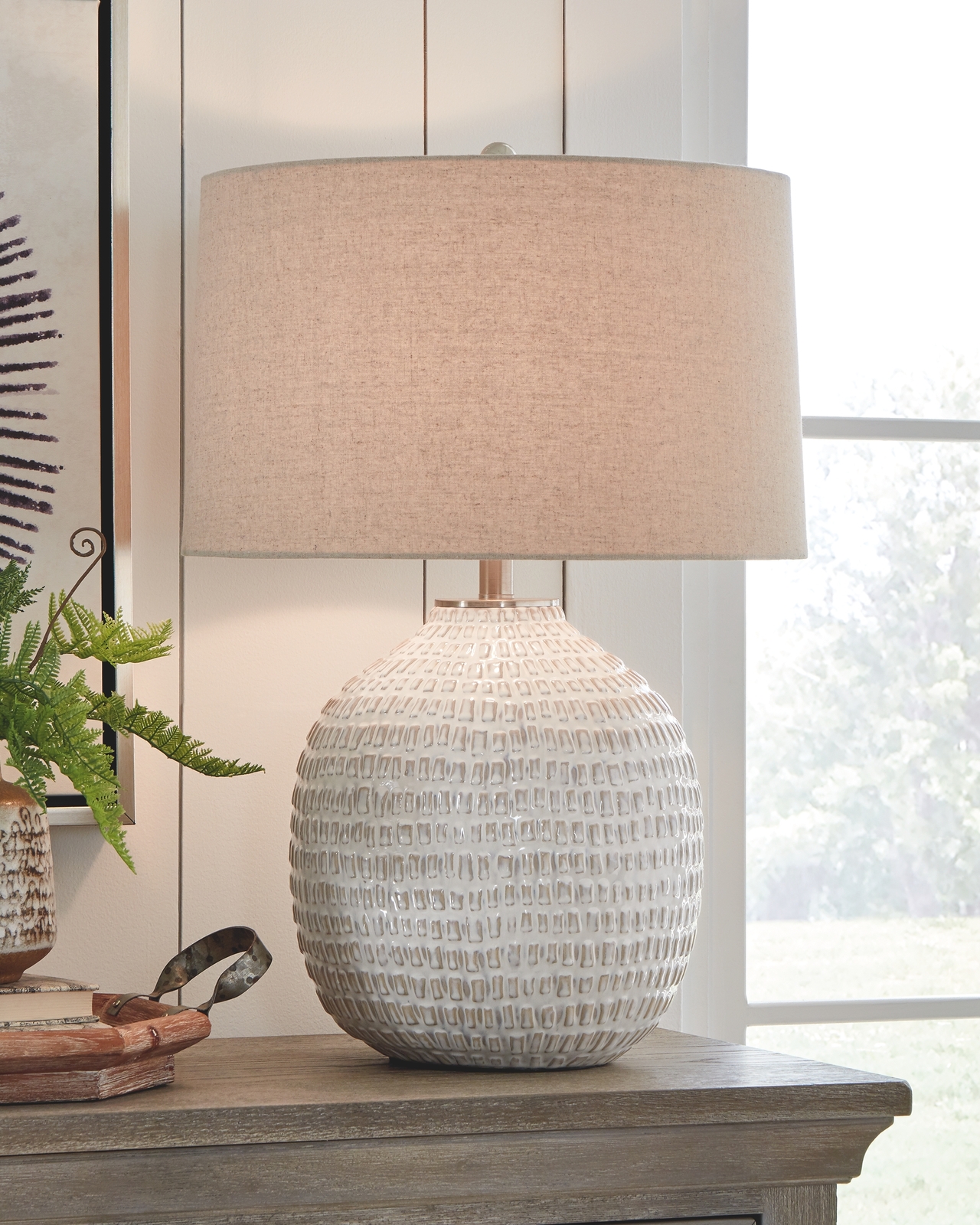 Jamon - Ceramic Table Lamp - Beige - Image 2