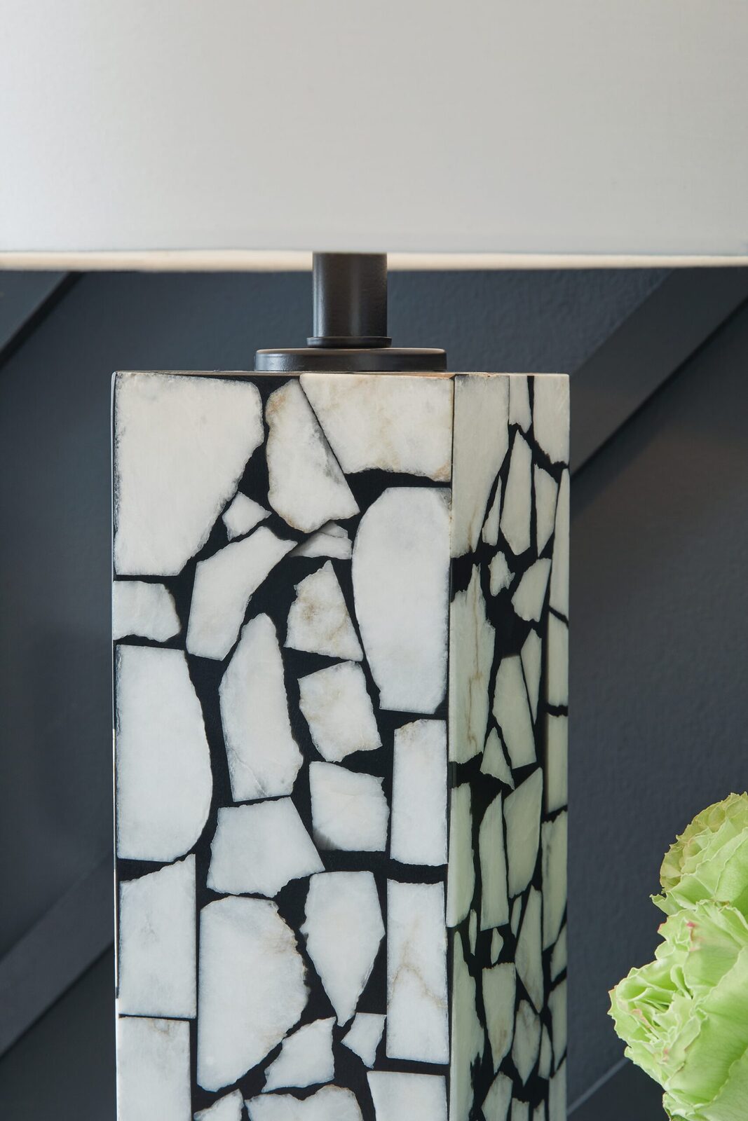 Macaria - Marble Table Lamp - White / Black - Image 4