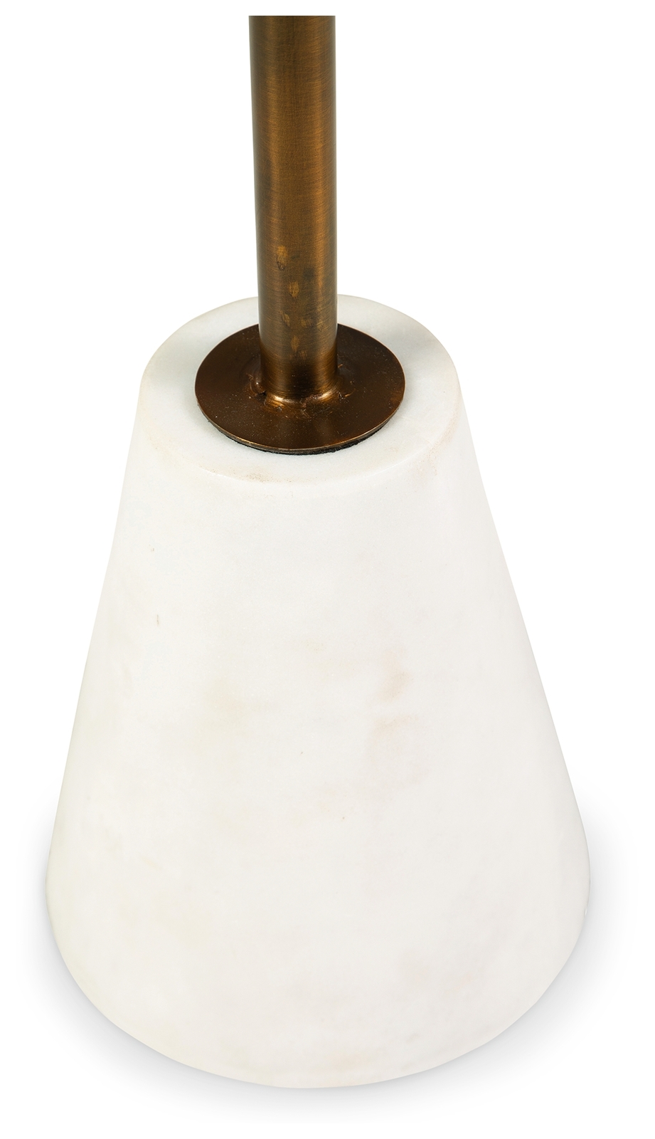 Caramont - Accent Table with White Base - Black / White / Gold Finish - Image 4