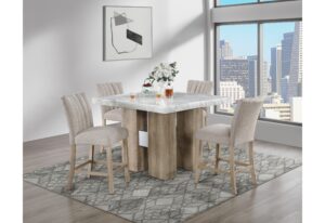 D04 - Dining Room Set - Natural / Silver