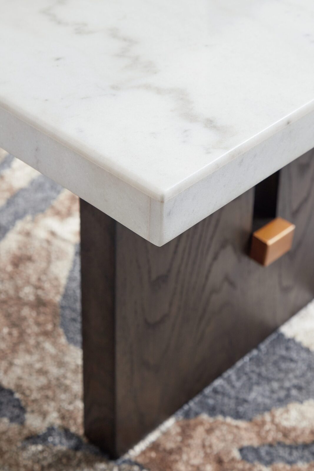 Burkhaus - Rectangular Cocktail Table - White / Dark Brown - Image 7