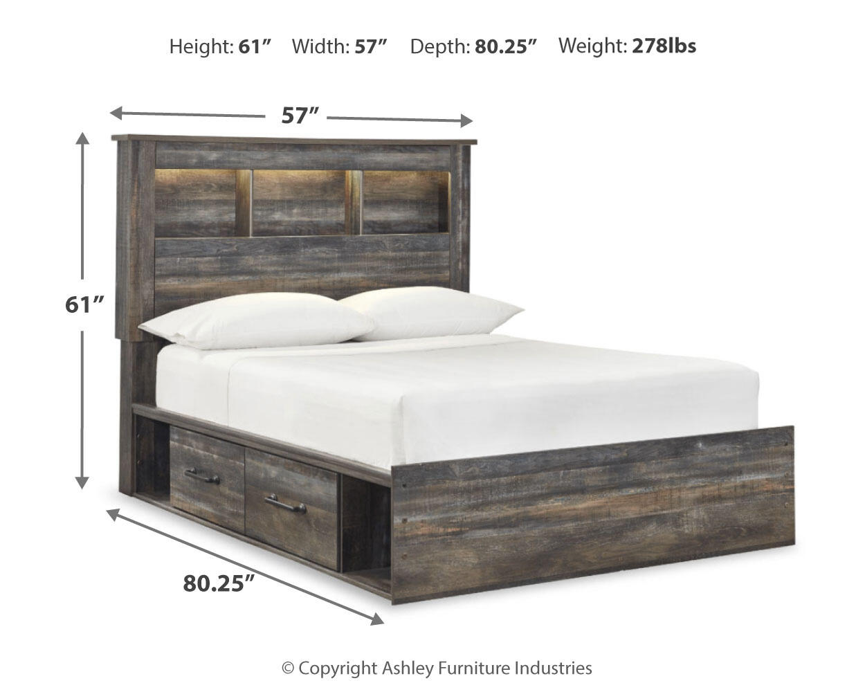 Drystan - Panel Bookcase Bed - Image 11