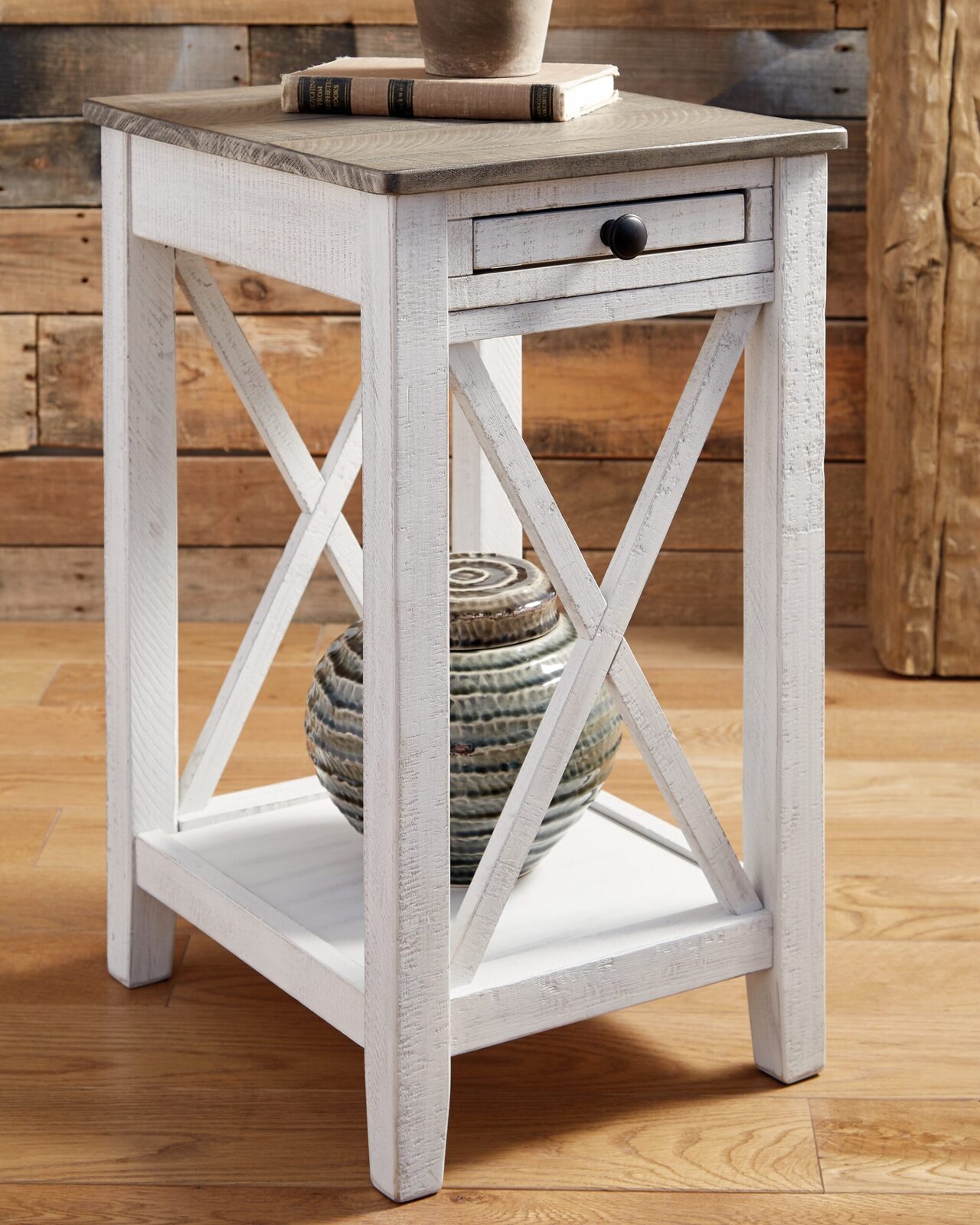 Adalane - Accent Table - White / Gray - Image 2