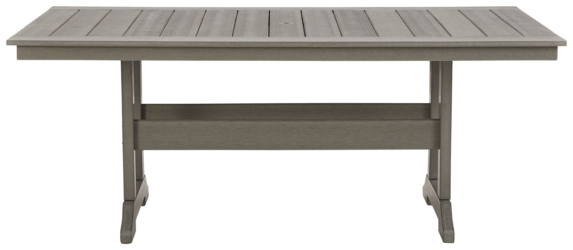 Visola - RECT Dining Table w/Umb OPT - Gray - Image 3