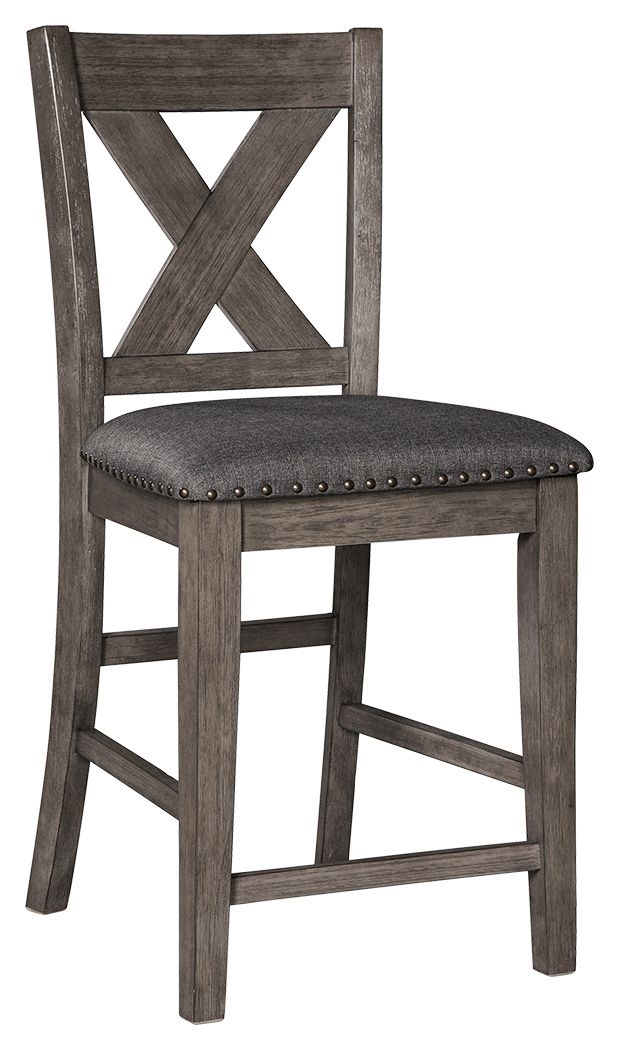 Caitbrook - Upholstered Barstool (Set of 2) - Gray - Image 3