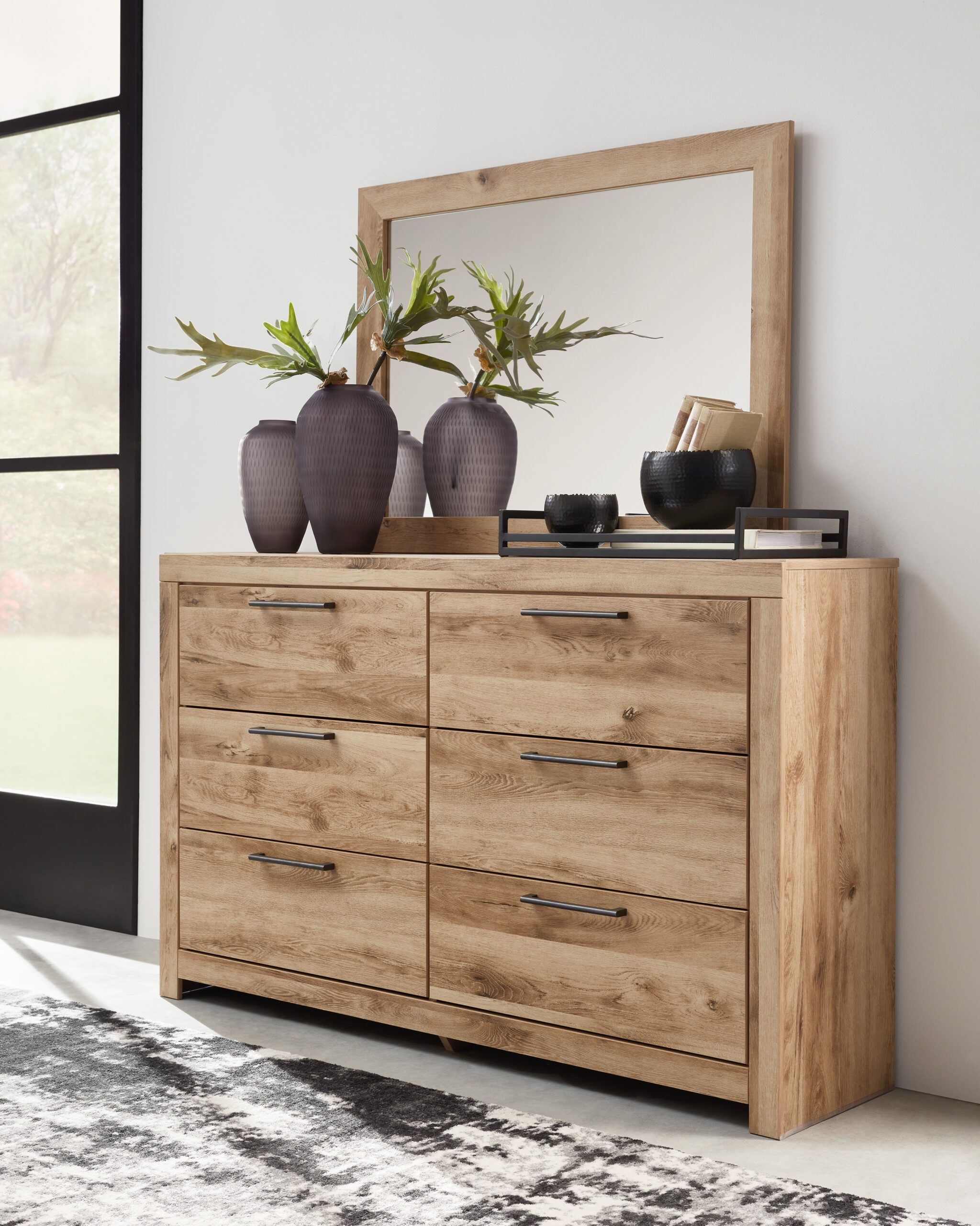 Hyanna - Dresser, Mirror - Tan - Image 2