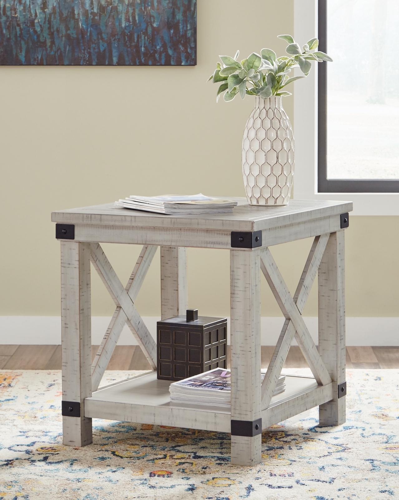 Carynhurst - Rectangular End Table - Whitewash - Image 2