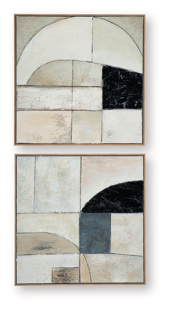 Bexlen - Wall Art Set (Set of 2) - Tan / Taupe / Black - Image 4