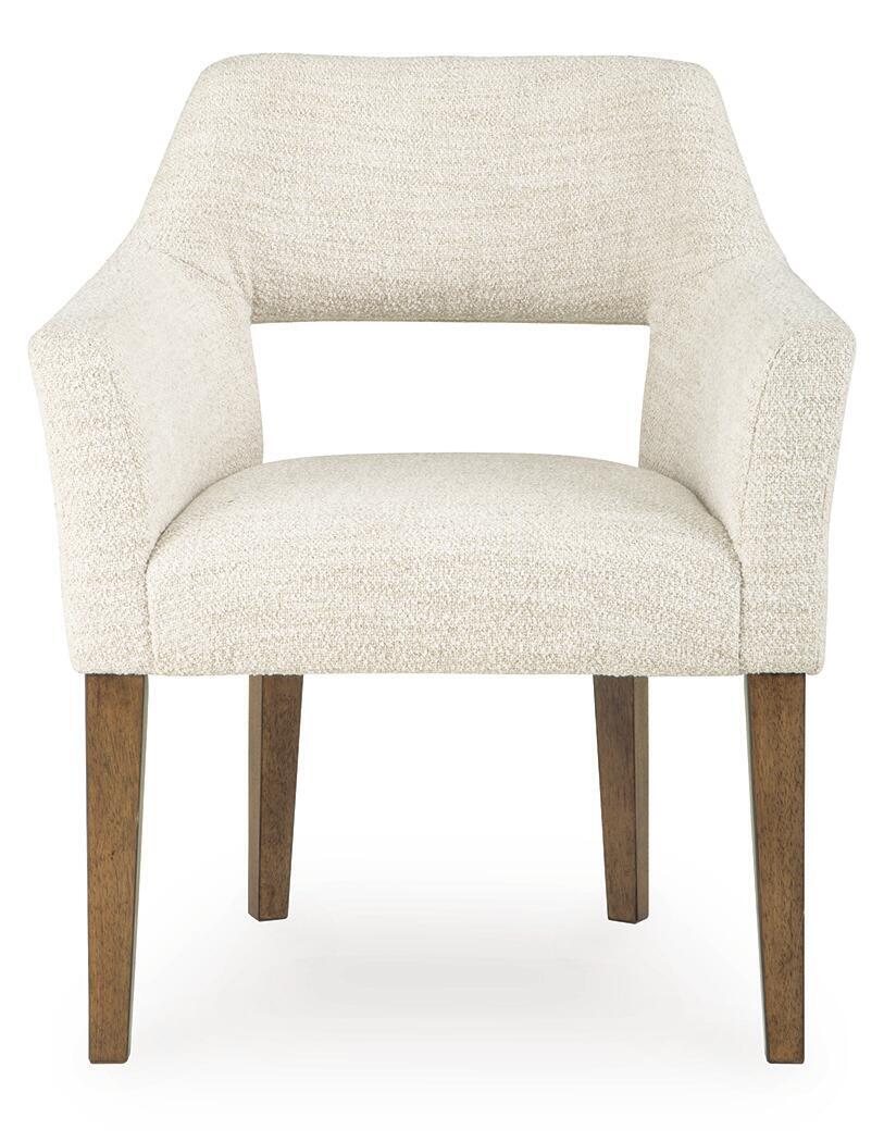 Marxmore - Dining Upholstered Arm Chair (Set of 2) - Beige / Brown - Image 4