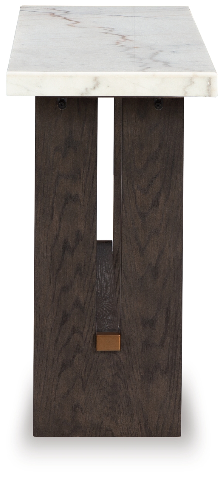 Burkhaus - Sofa Table - White / Dark Brown - Image 4