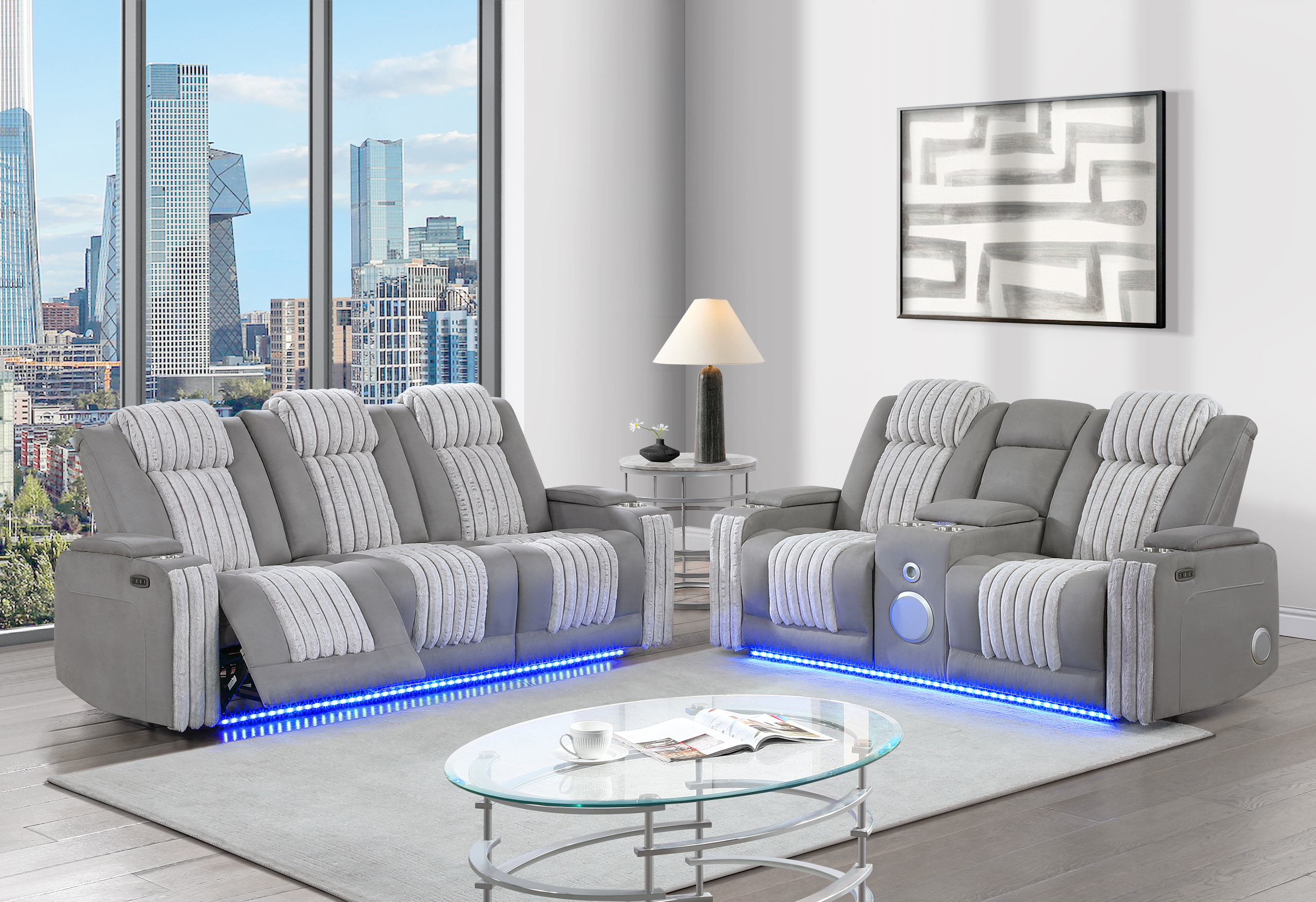 U8000 - Living Room Set - Gray