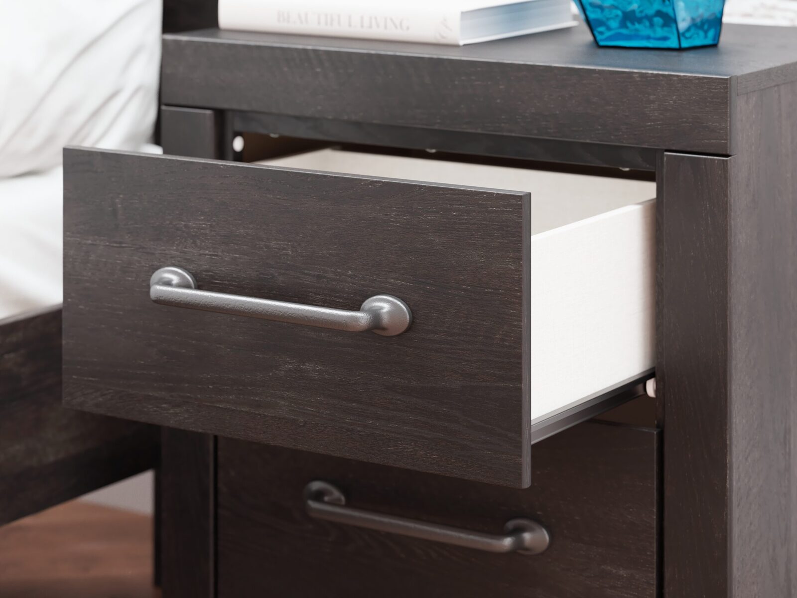 Hollivern - Two Drawer Night Stand - Dark Gray - Image 10