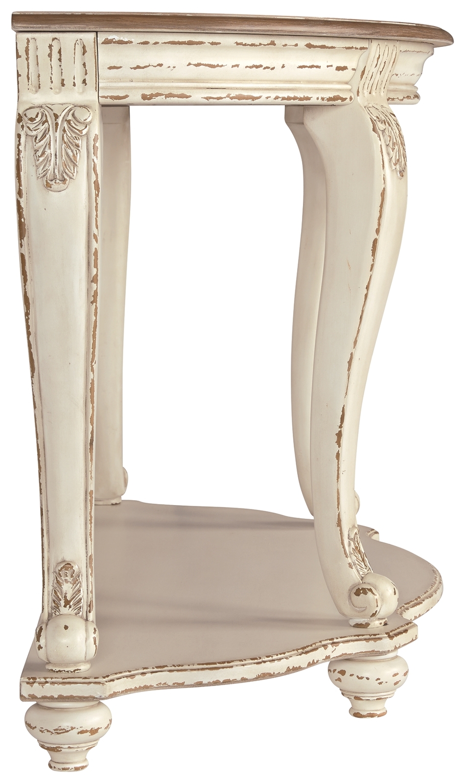 Realyn - Sofa Table - White / Brown - Image 5