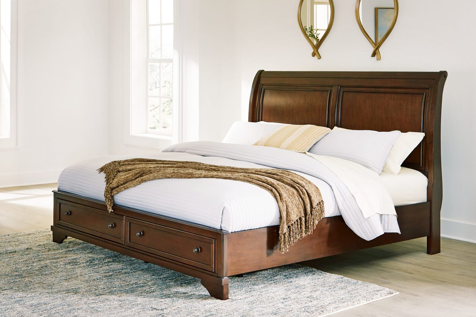 Trellington - King Sleigh Storage Bed - Brown - Image 2