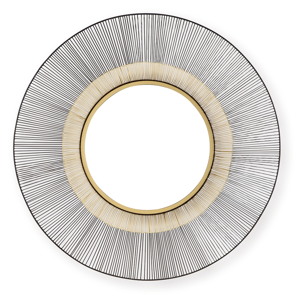 Dallmen - Accent Mirror - Black / Gold Finish