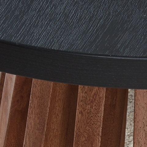 Kallari - Round End Table - Warm Brown / Black - Image 5