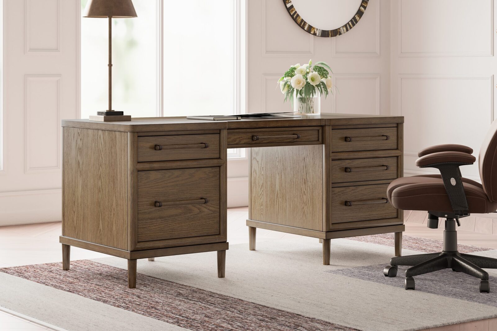 Roanhowe - Home Office Desk - Brown - Image 2