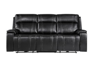 U8880 - Power Reclining Sofa With Armrest Cupholder, DDT With Watch Charger - Black