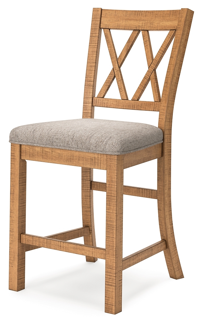 Havonplane - Upholstered Barstool (Set of 2) - Brown - Image 3
