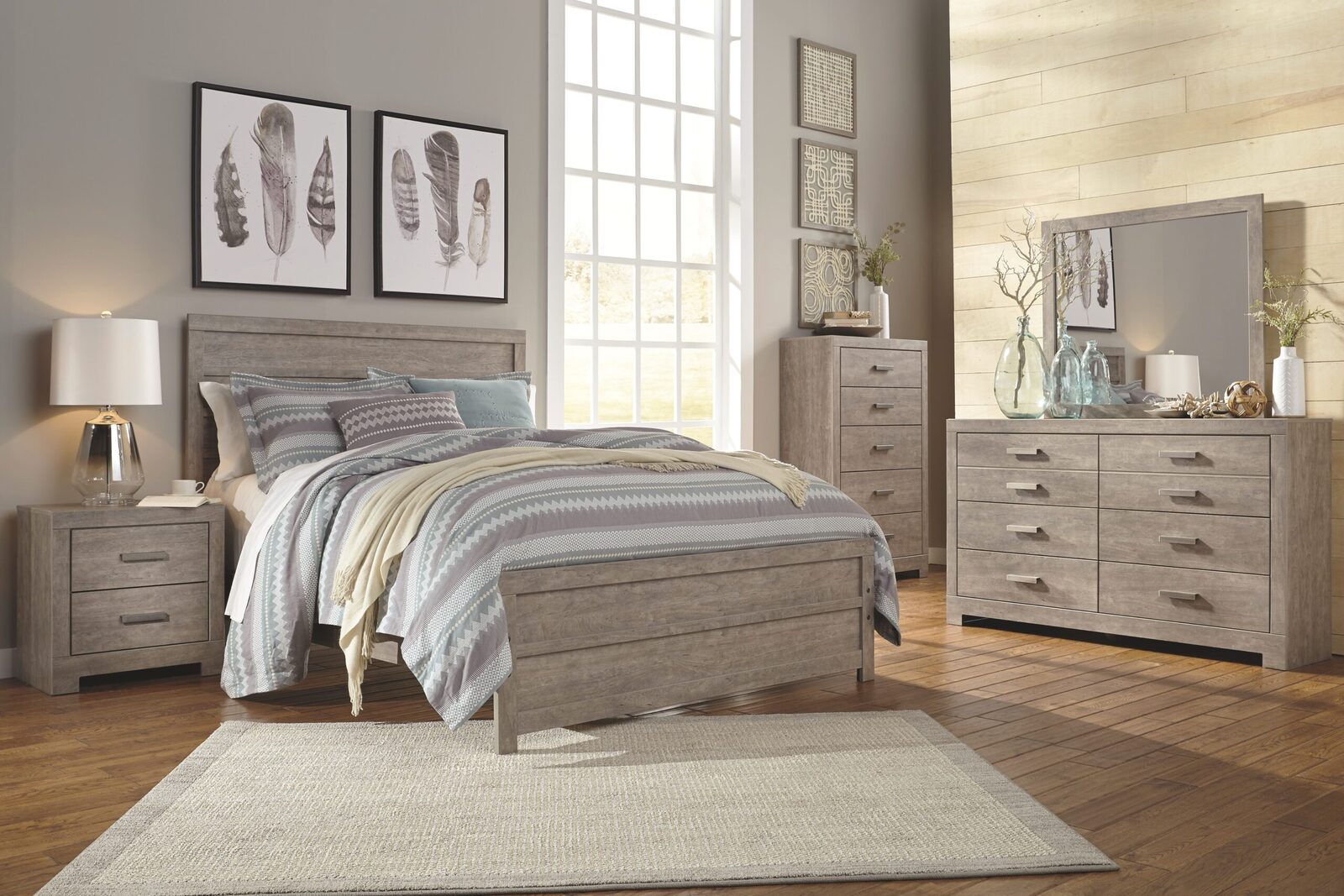 Culverbach - Two Drawer Night Stand - Gray - Image 9