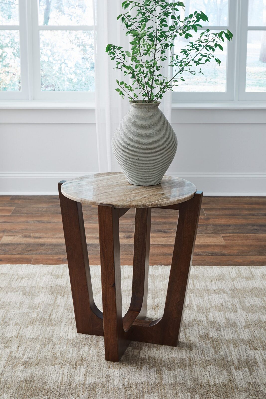 Tanidore - Round End Table - Warm Brown - Image 2