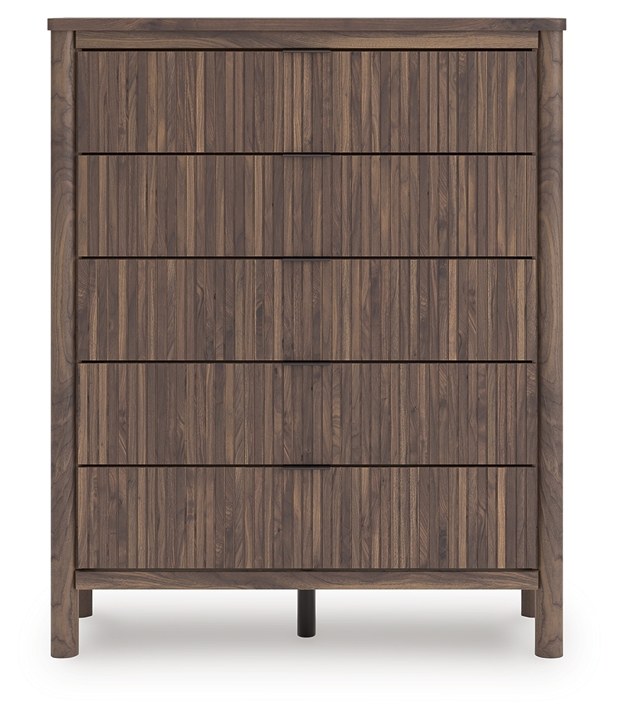 Pamytta - Five Drawer Wide Chest - Brown - Image 4