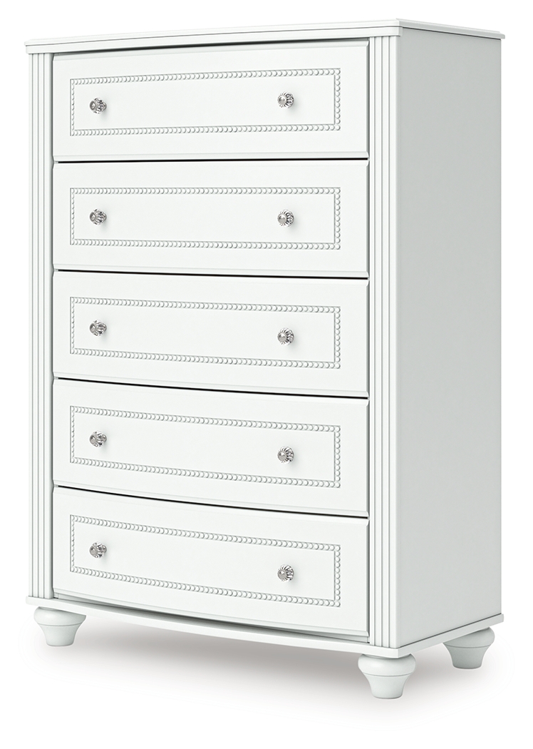 Kozlani - Five Drawer Chest - White - Image 5