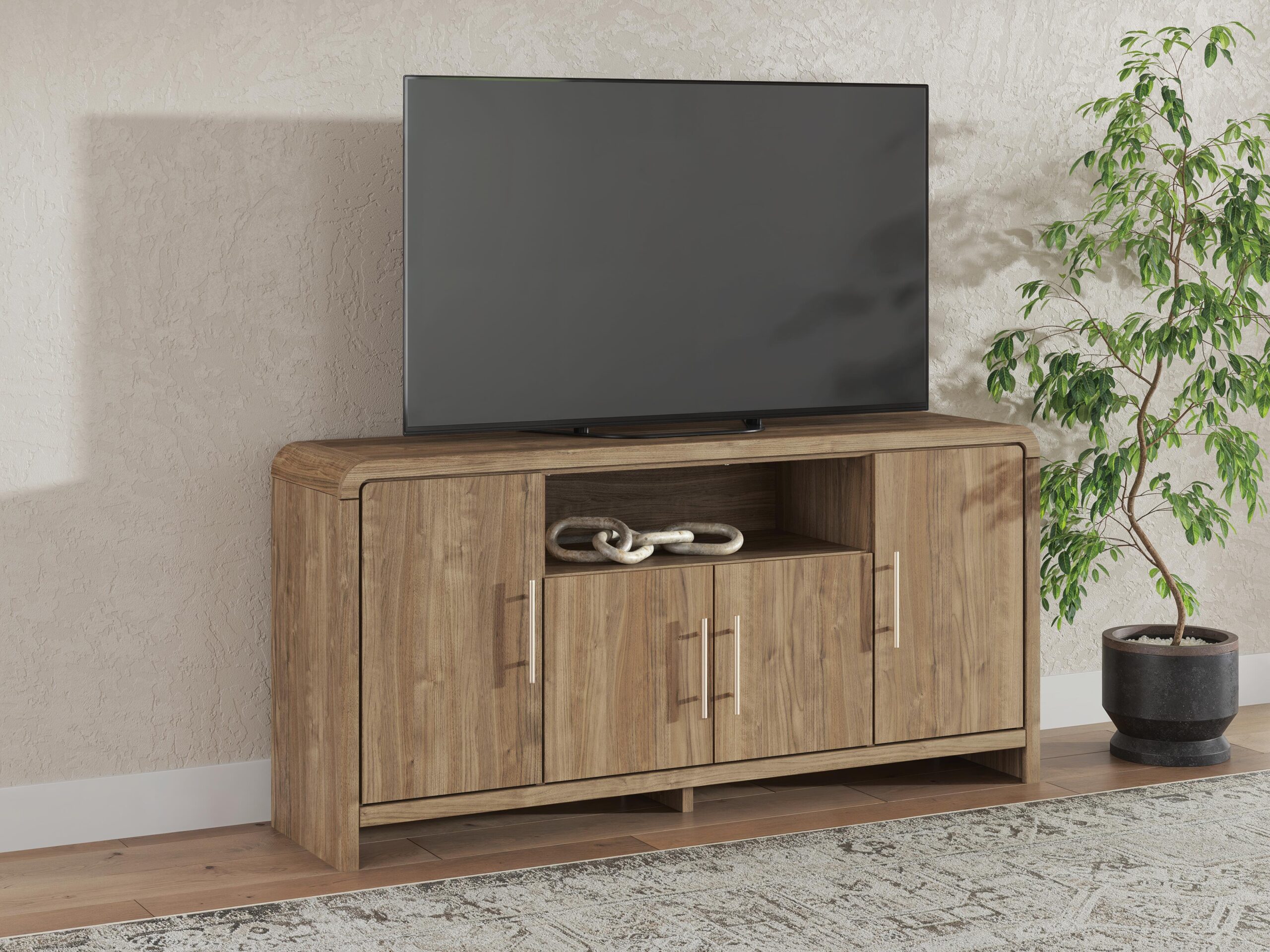 Dovander - Extra Large TV Stand - Brown - Image 2